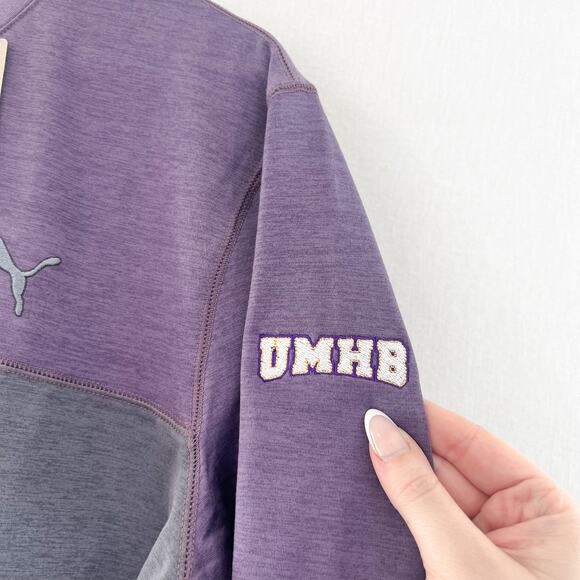 NEW Puma CLOUDSPUN Crewneck Pullover Sweater Men Medium UMHB Merch Purple - Picture 4 of 7
